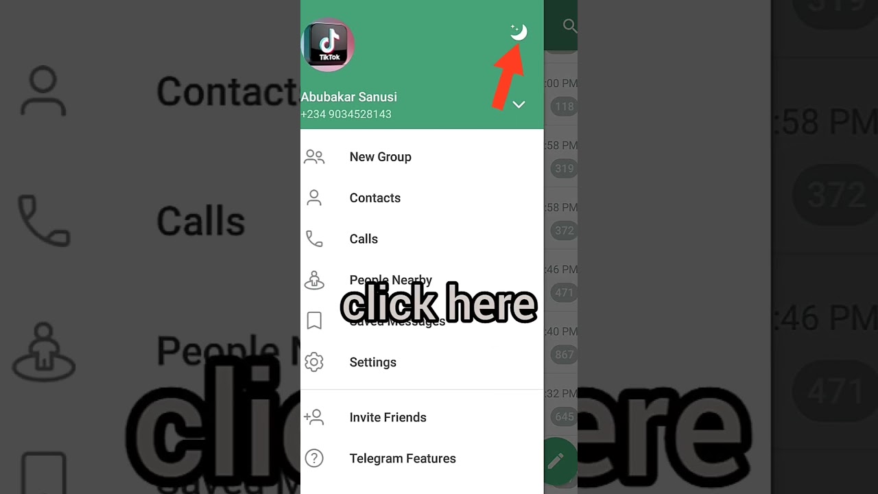 how to enable dark mode on telegram