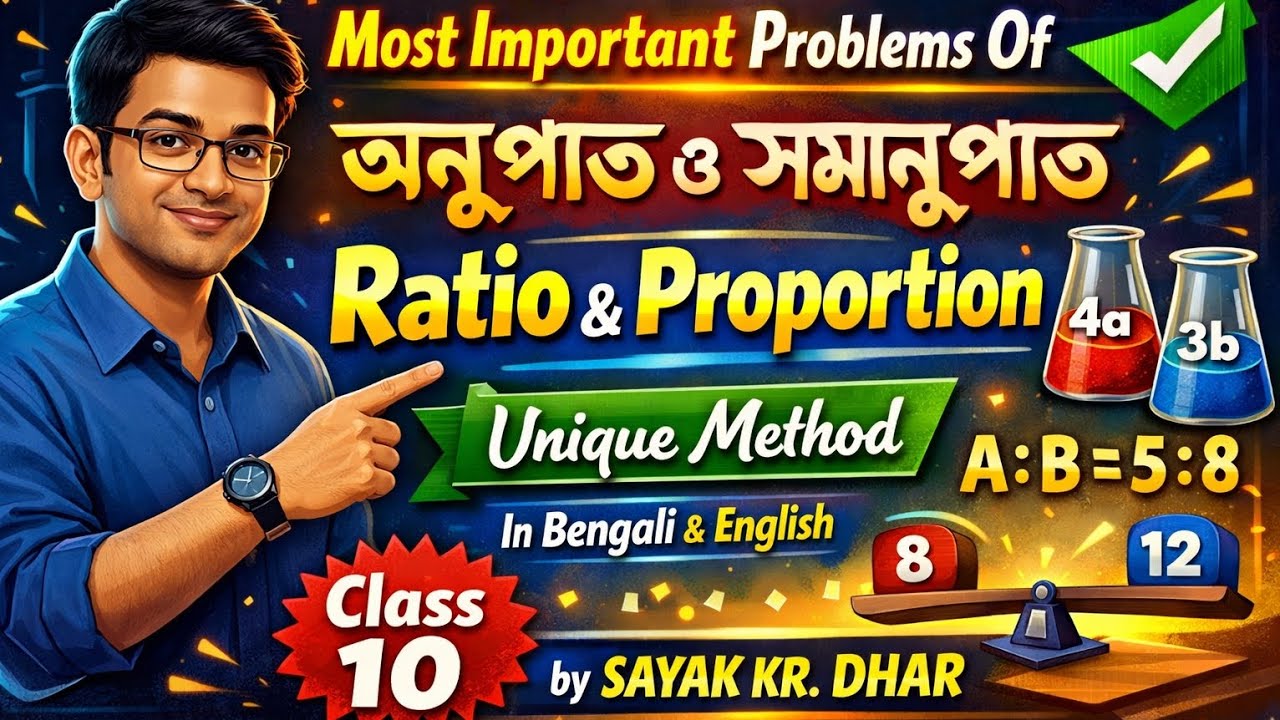 Ratio & Proportion For Madhyamik | অনুপাত ও সমানুপাত | Important | Class 10 #maths #ratio #class10