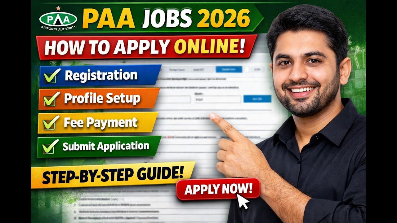 Pakistan Airports Authority Jobs 2026 | Complete Online Apply Guide | PAA  Step-by-Step Registration