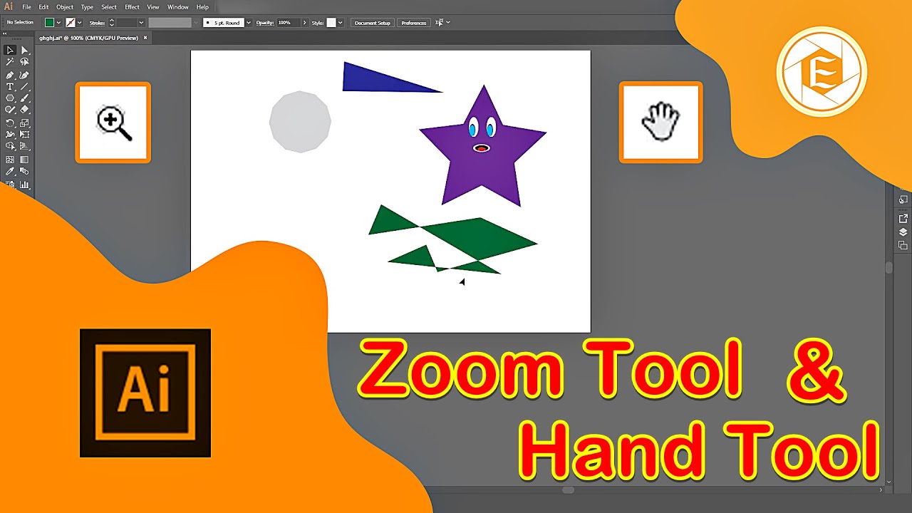 شرح Zoom & Hand Tool في برنامج الاليستريتور 2017 👍 | اسراء هاشم