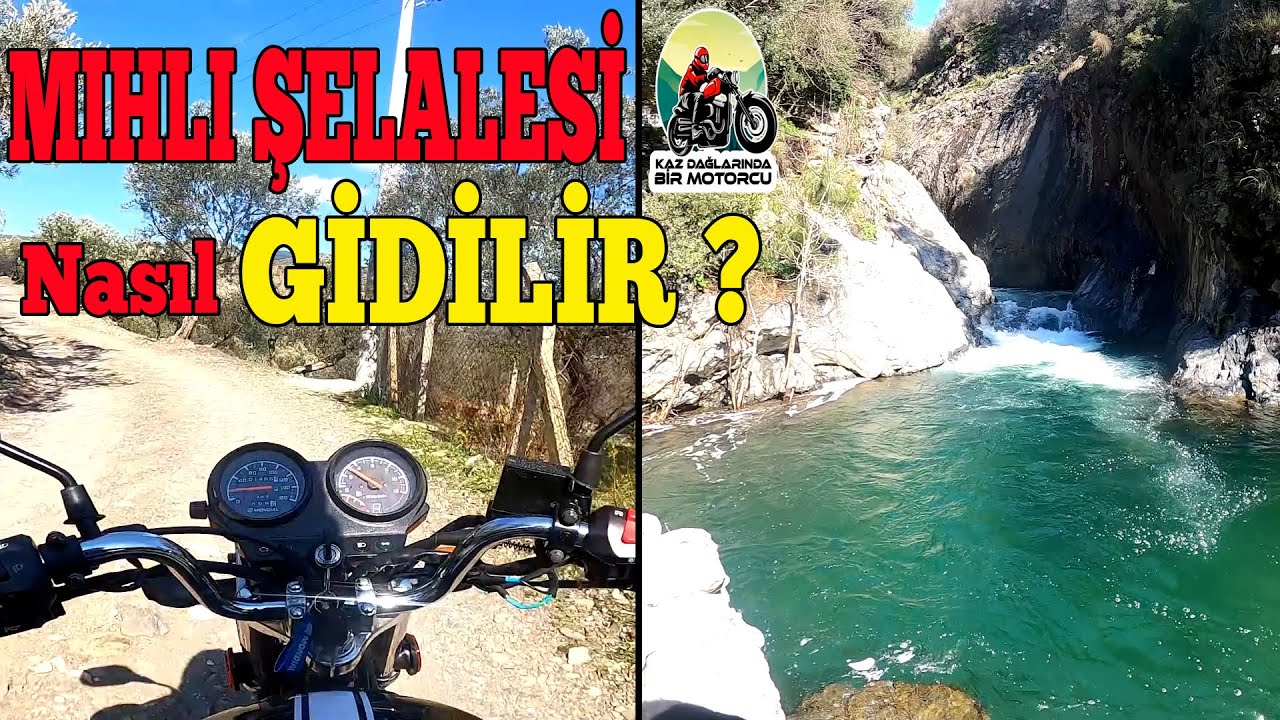 K&uuml;&ccedil;&uuml;kkuyu Mıhlı Şelalesine Nasıl gidilir ? | (K&ouml;y yollarında Motor s&uuml;rmek)