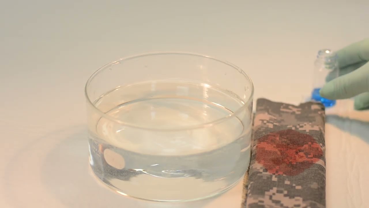 TrueClot Blood Simulant -- Laundering and washing from clothing