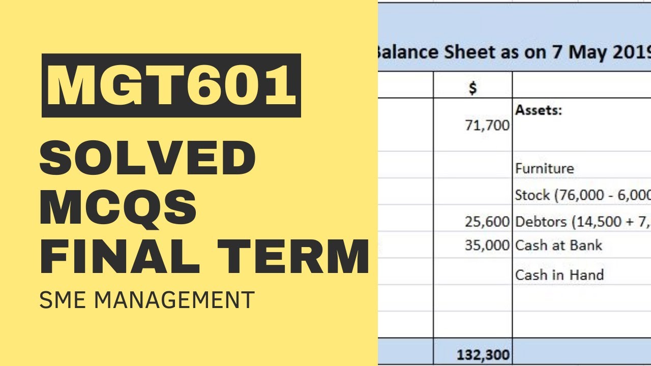MGT601 Final Term Past Paper[Solved MCQs]