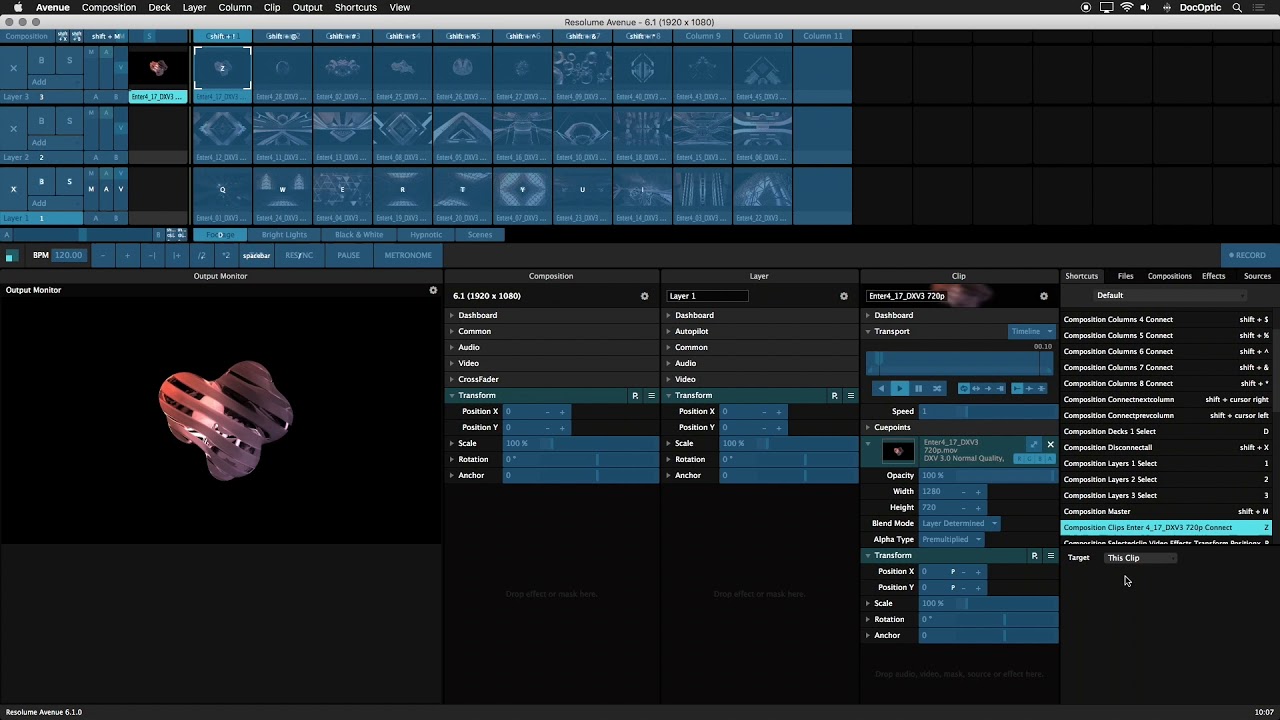 Resolume Video Training: 6.1 Keyboard Shortcuts