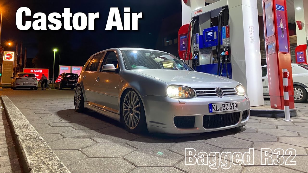 We Bagged My Wife's MK4 R32! ( Castor Airride )