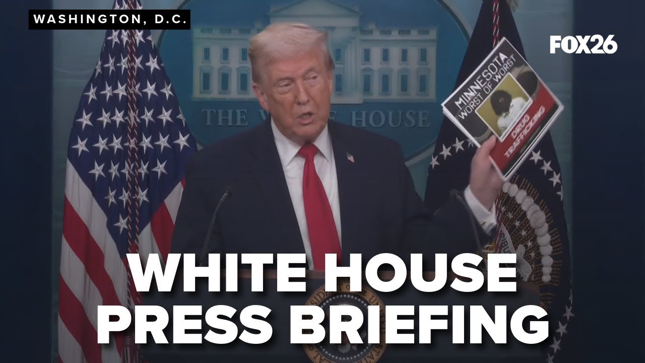 President Donald Trump held a White House Briefing on Tuesday, Jan. 20, 2026