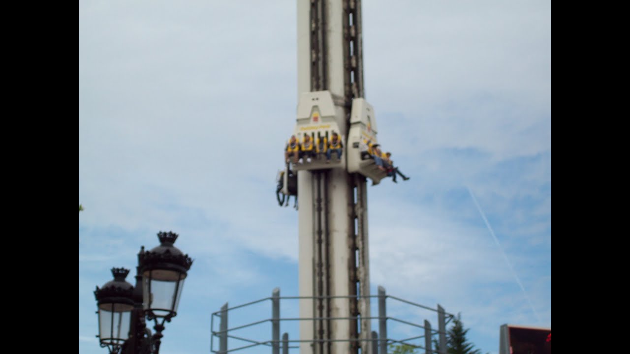 Anubis Free Fall Tower OnRide & OffRide 2014 - Holiday Park Plopsa
