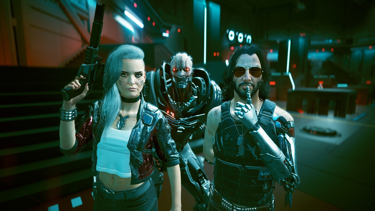 Джонни Сильверхэнд без имплантов против Адама Смэшера. Cyberpunk 2077