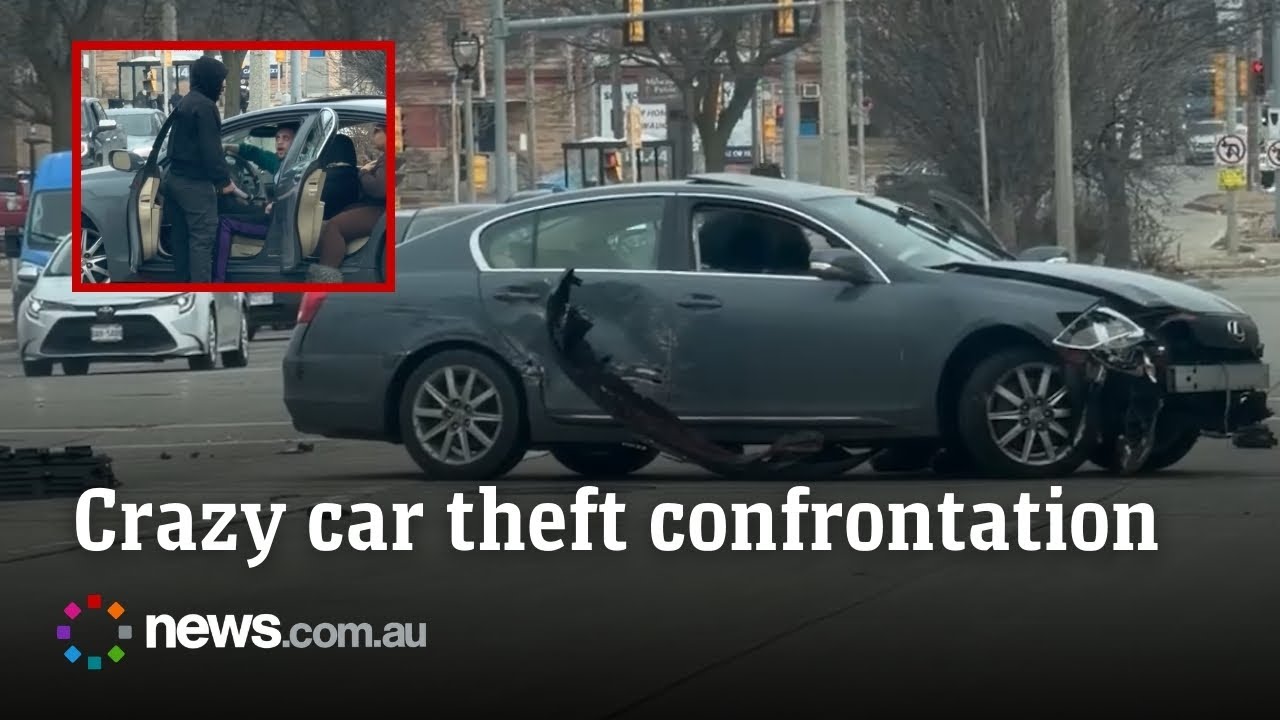 Chaotic melee as car-theft victim confronts suspect