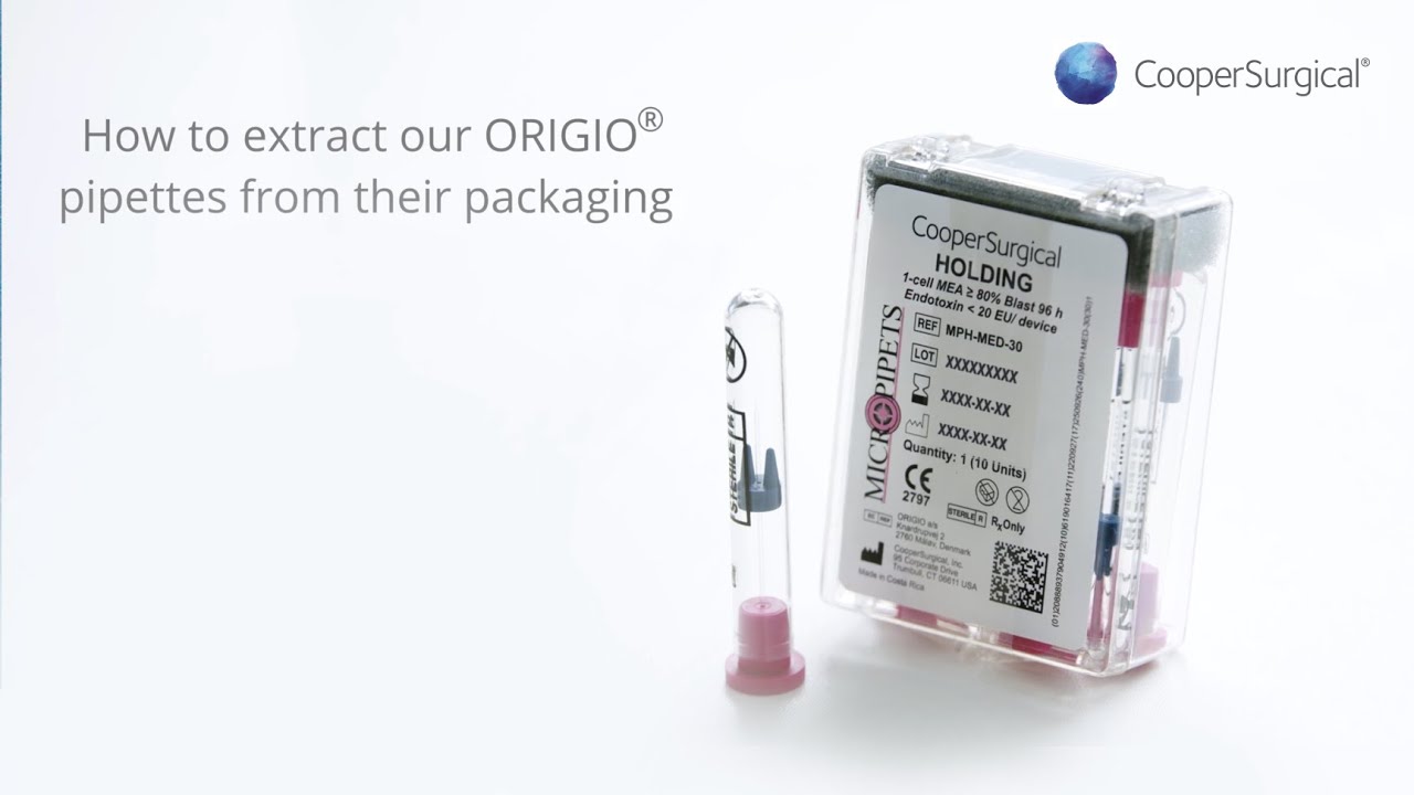 How to extract our ORIGIO&reg; pipettes from their packaging