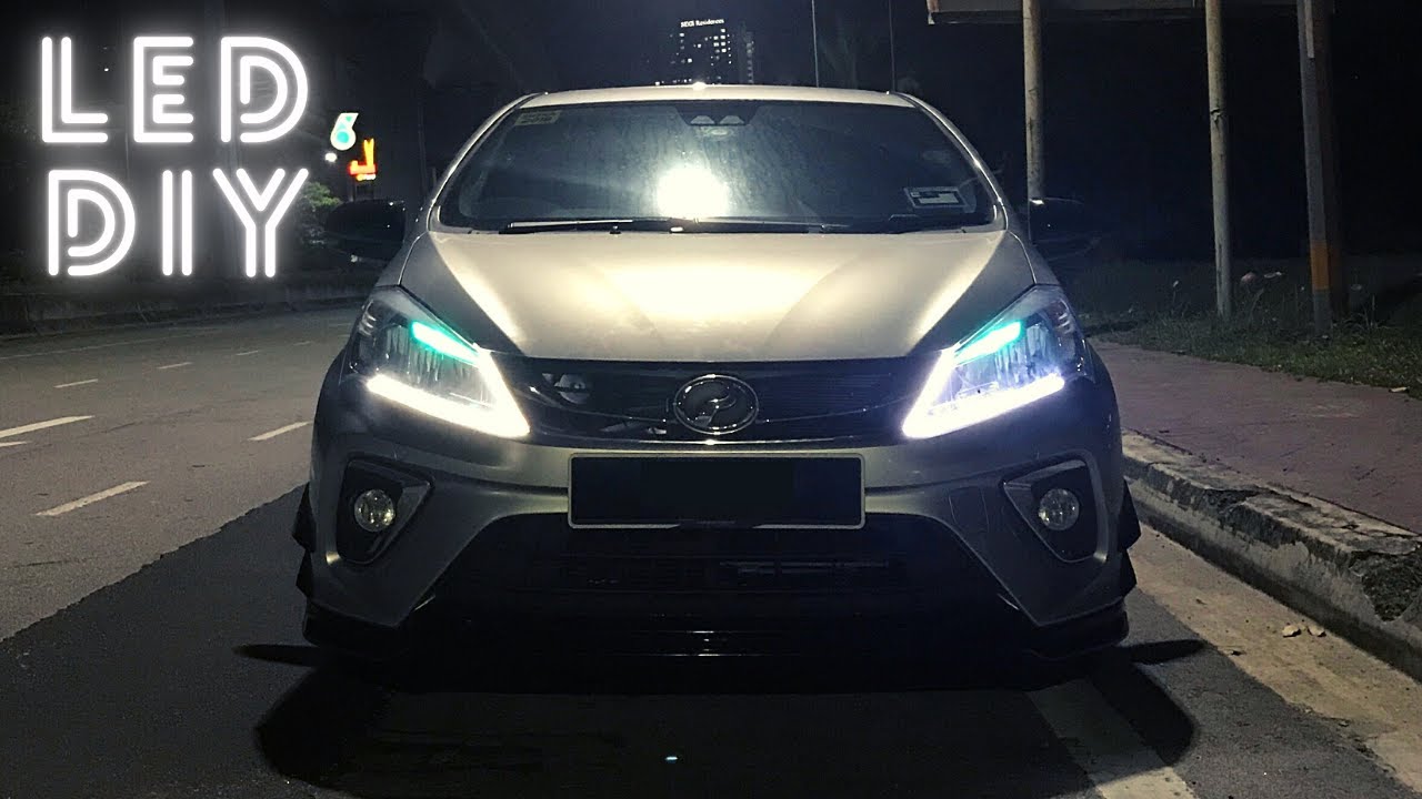 Myvi G3 — как установить светодиодные дневные ходовые огни своими руками! (BM Sub)