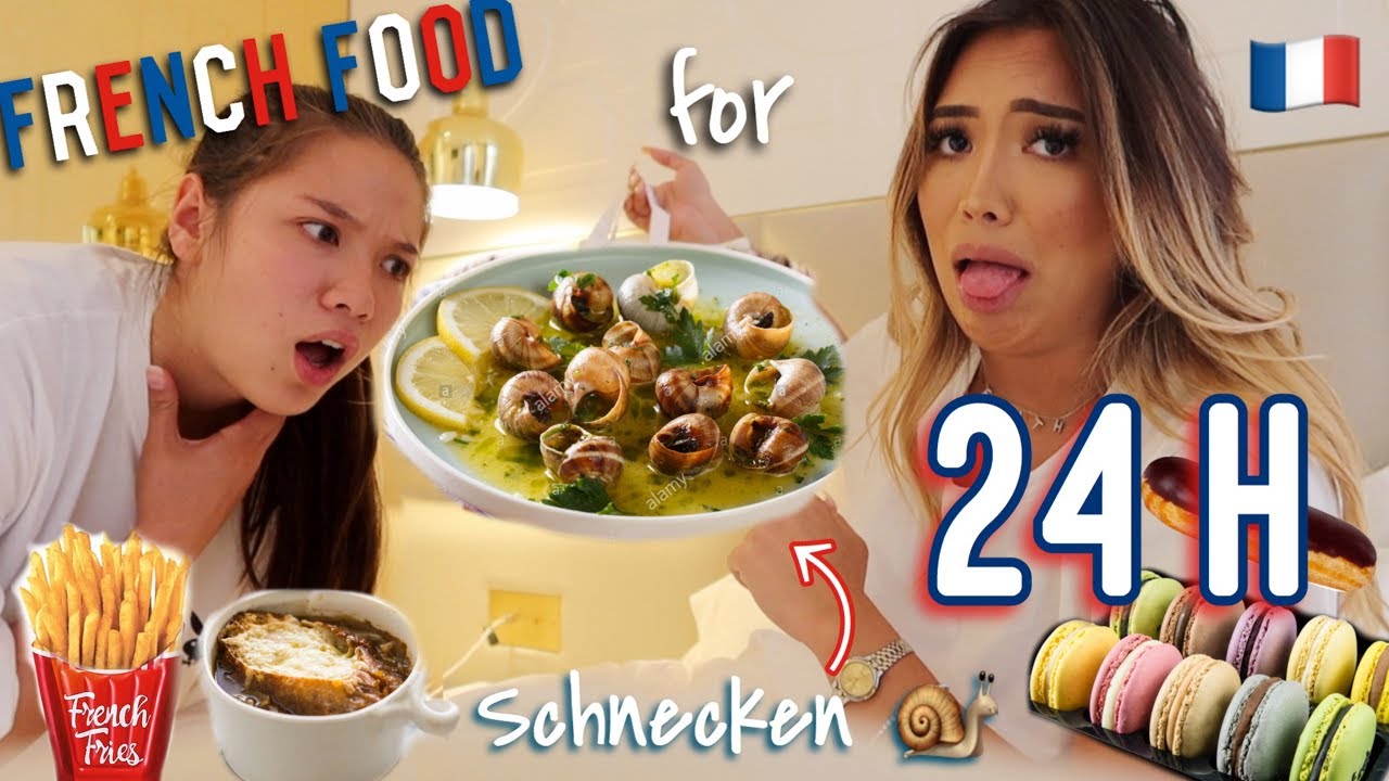 🇫🇷 24h French Food essen 😂 (SEND HELPP omg) -Adorable Caro