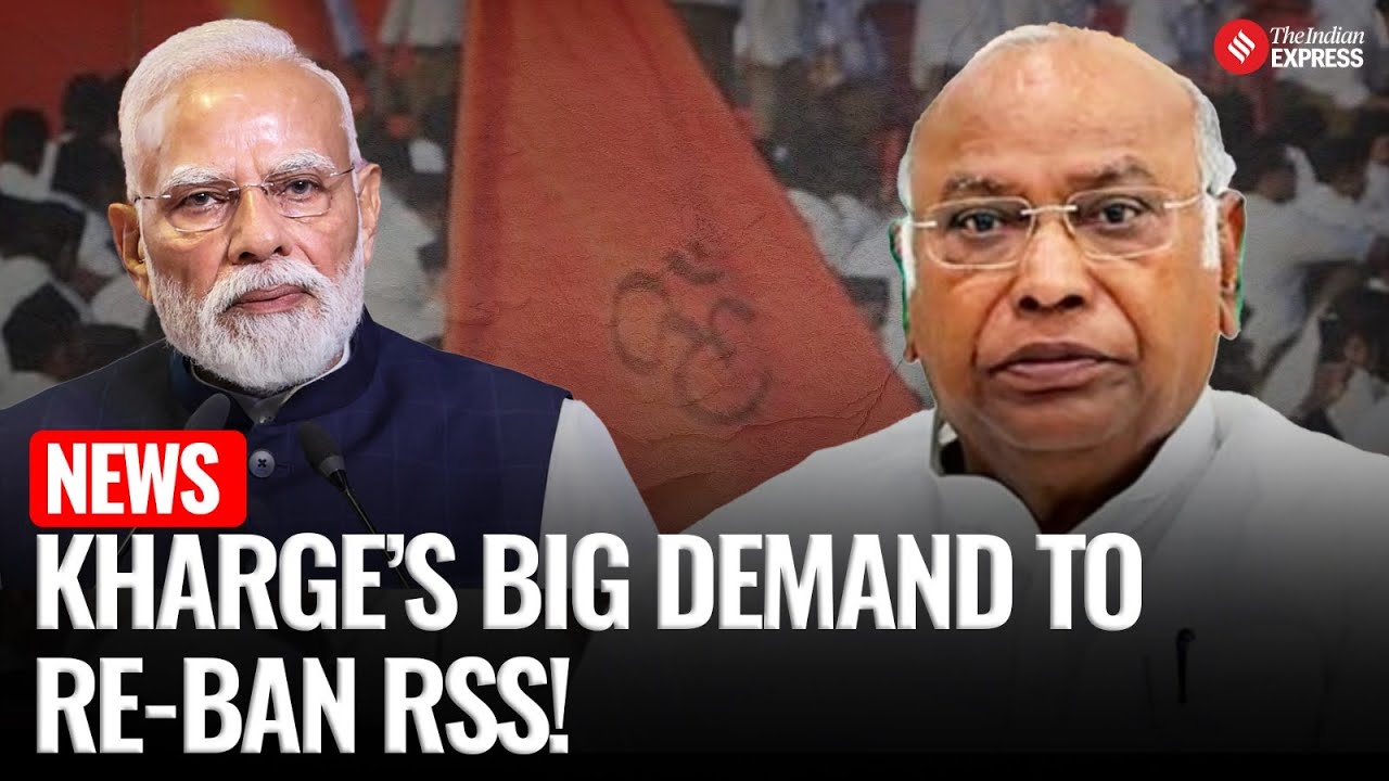 Mallikarjun Kharge Slams Modi Govt for Lifting RSS Ban | Congress Demands Reinstating Ban