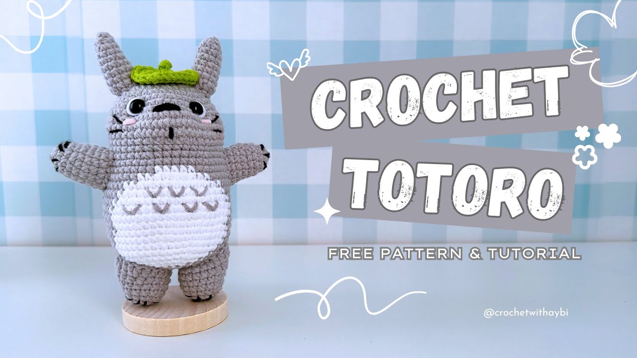 Totoro Crochet | Free Pattern & Tutorial | How to Crochet Totoro Amigurumi #crochet