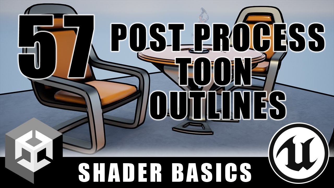 Post Process Cartoon Outlines - Shader Graph Basics - Episode 57