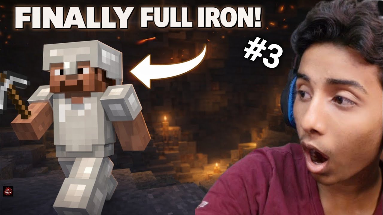 finally iron armar making in  minecraft /ep3/
