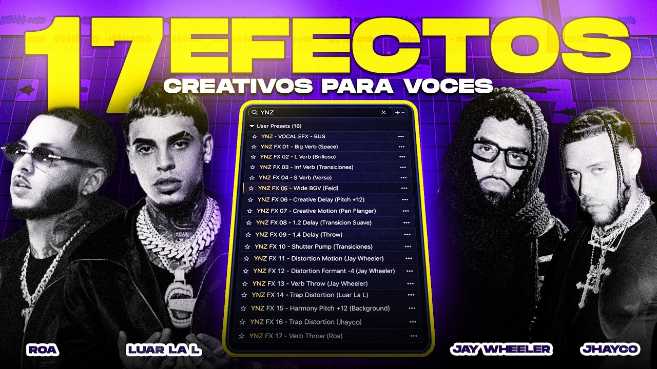 17 EFECTOS VOCALES que usa el TOP 1% de productores 🎛️🔥  [YNZ Vocal FX] ⚡