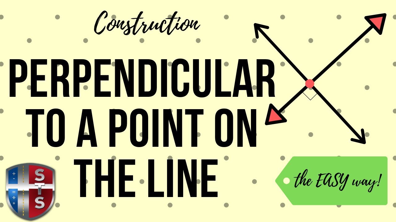 How to construct a perpendicular line through a point on the line using a compass and straightedge