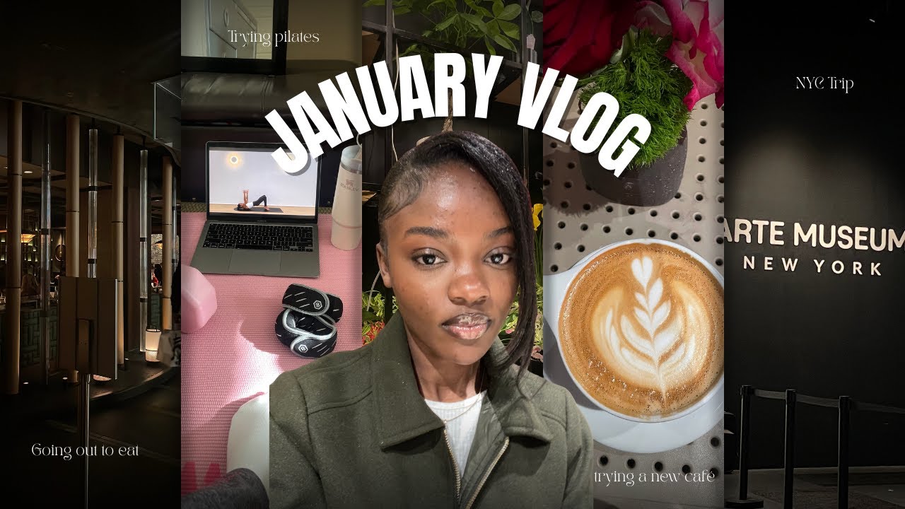 JANUARY VLOG| NYC trip, food spots, Arte Museum, at home Pilates & gel-x nails