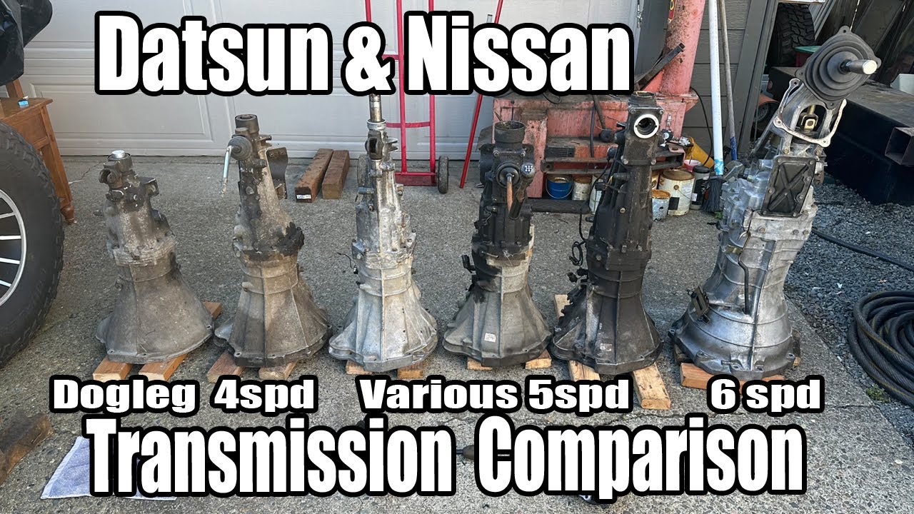 Сравнение трансмиссий Datsun и Nissan Dogleg, 4-ступенчатая, 5-ступенчатая и 6-ступенчатая