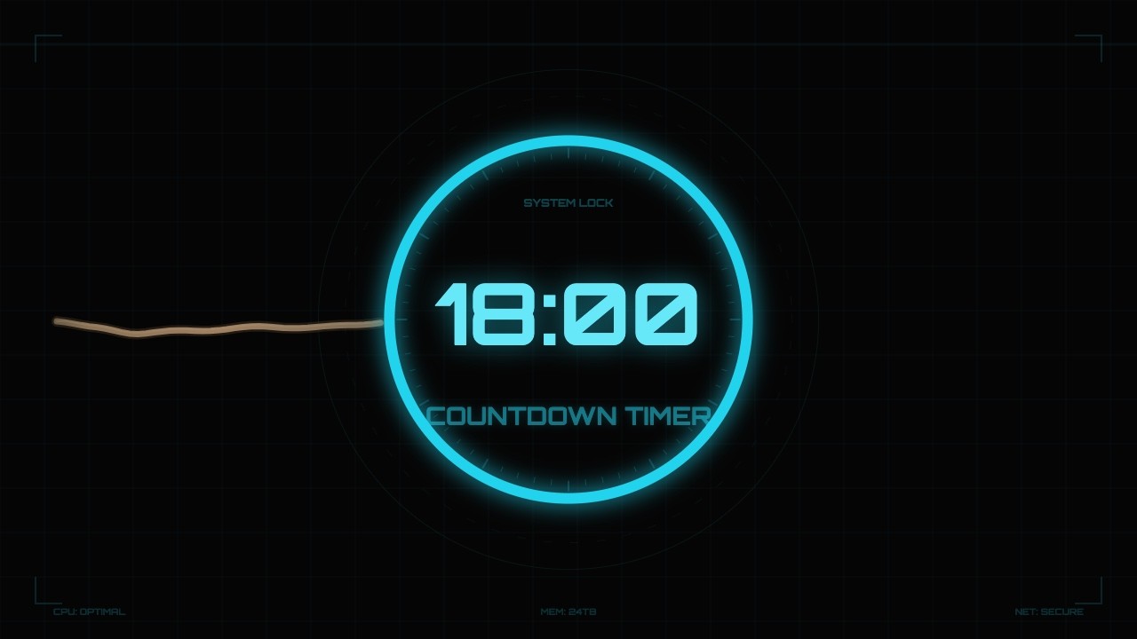 18 Minute Countdown Timer ⏱️ [18:00] HD with Sound Effects & Explosion