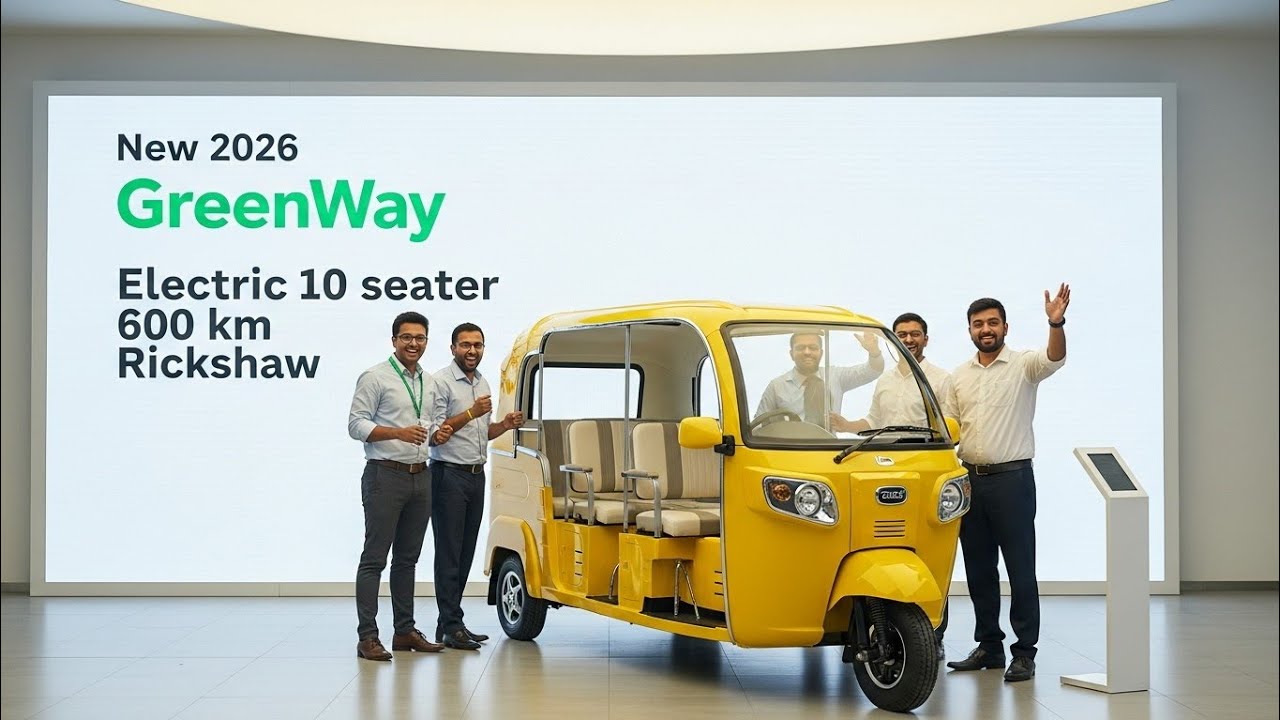 2026 का सबसे खतरनाक इलेक्ट्रिक रिक्शा! 😱 10 Seater | 600KM finally launched!!!Range | GreenWay ने स