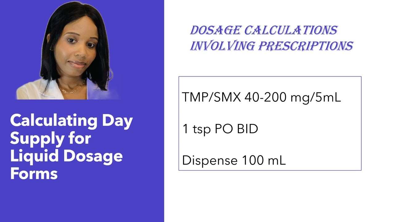 How to Calculate Day Supply for Liquid Dosage Forms| Dosage Calculations| NAPLEX, NCLEX, PTCB
