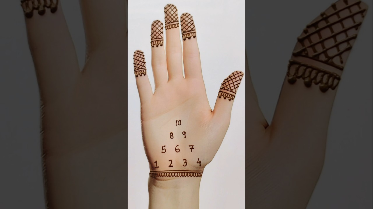 Easy Mehndi Design Using Numbers Trick| Henna Mehndi Design| #mehndi #mehndidesign #henna #shorts