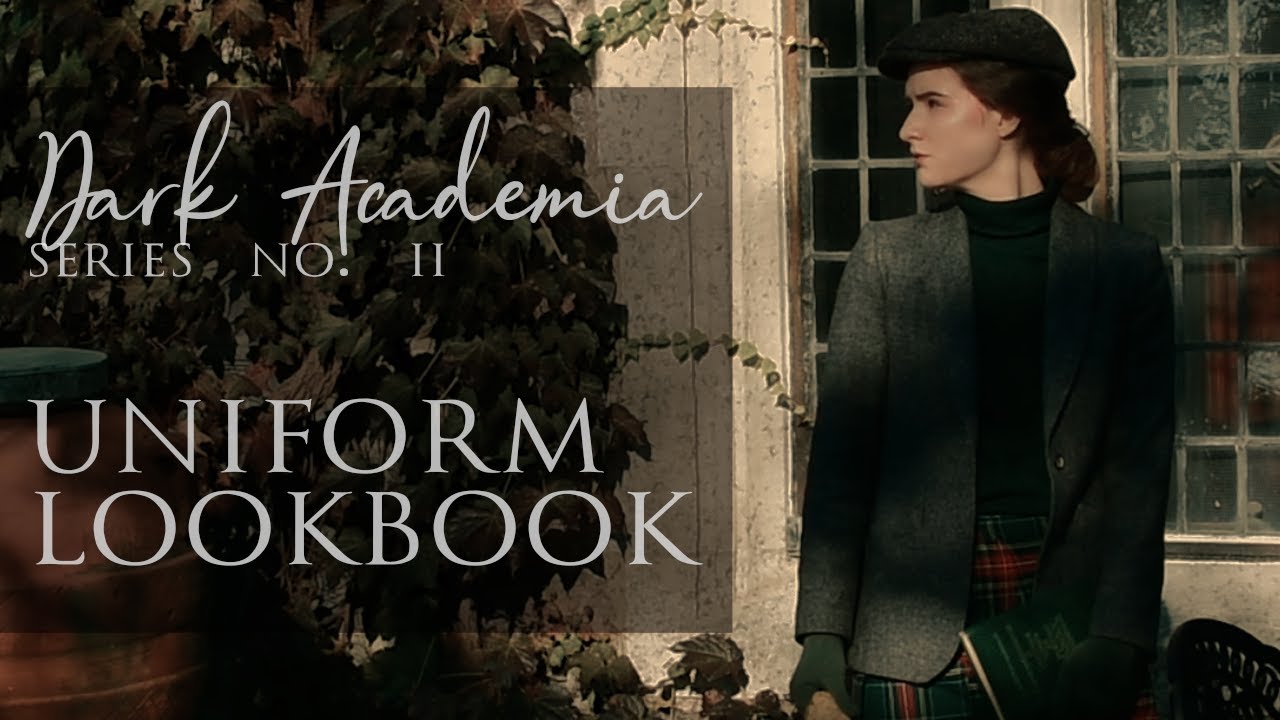 a dark academia school uniform lookbook