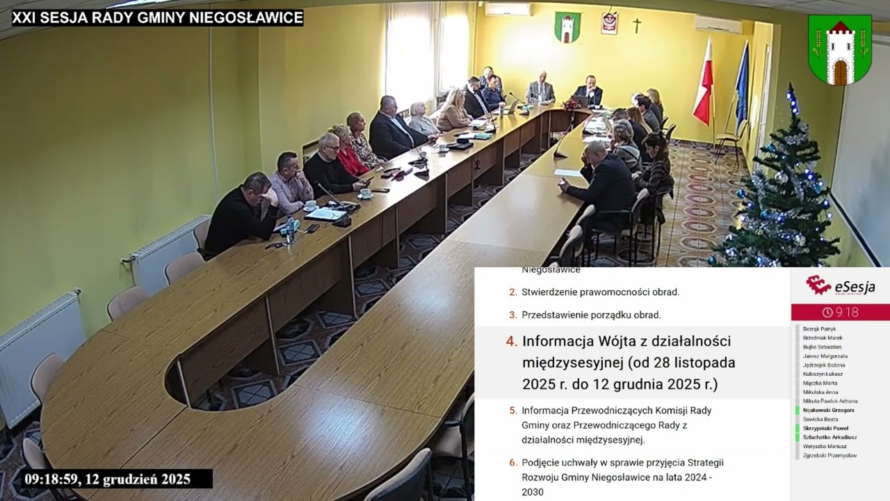 XXI Sesja Rady Gminy Niegosławice