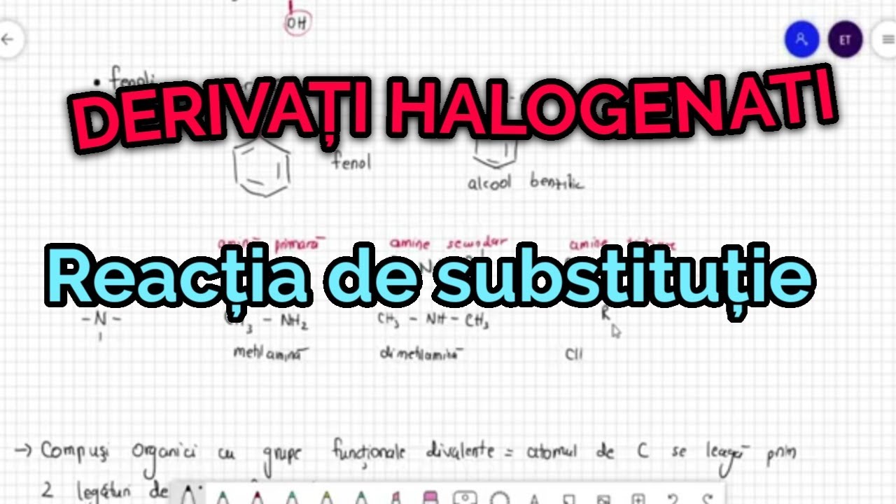 DERIVATI HALOGENATI - reactia de substitutie