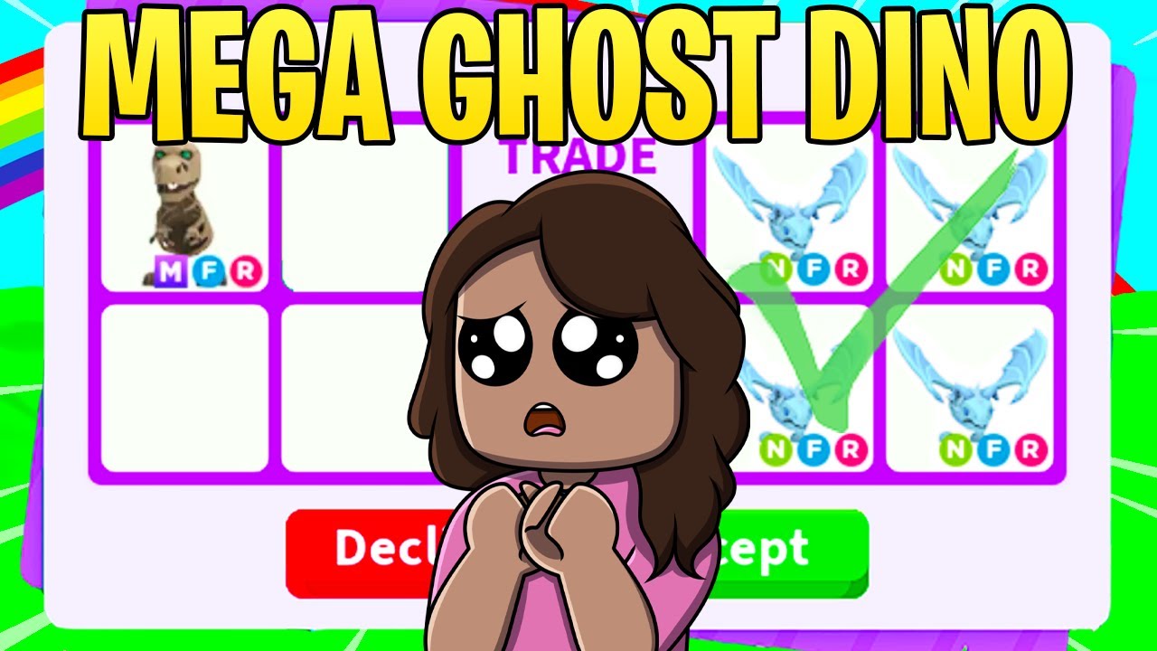 I traded my MEGA NEON GHOST DINOSAUR for this.....(adopt me rich trades)