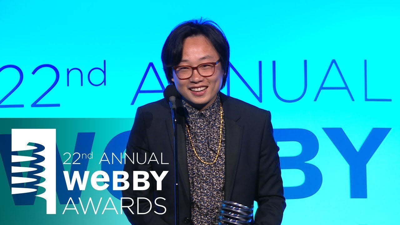 Jenny Hagel presents to Jimmy O. Yang, accepting on behalf of HBO&rsquo;s Not Hot Dog
