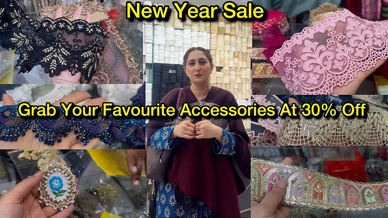 Get Flat 30% Off On All Trendy Laces And Necklines || New Year Sale || Beautiful Accessories 