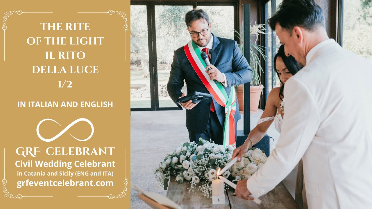 ITA & ENG Rite of the Light or Candles Rito della Luce o delle Candele 1of2 Wedding Celebrant