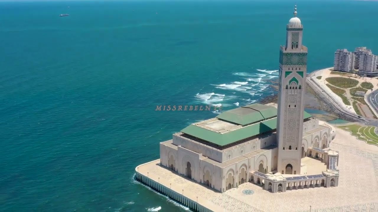 Casablanca, Morocco 🇲🇦 Drone Footage  4K / Hassan II Mosque vu du ciel