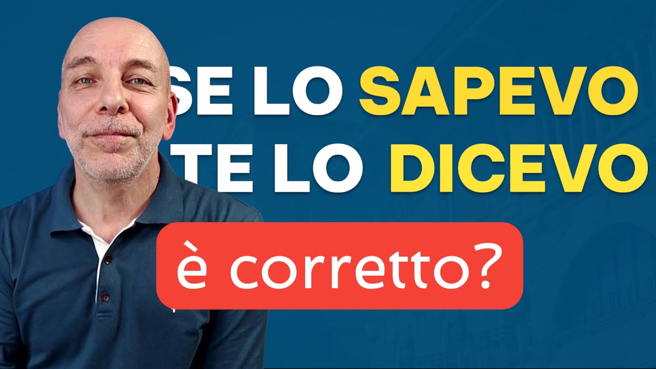 L'IMPERFETTO nel periodo ipotetico dell'irrealtà