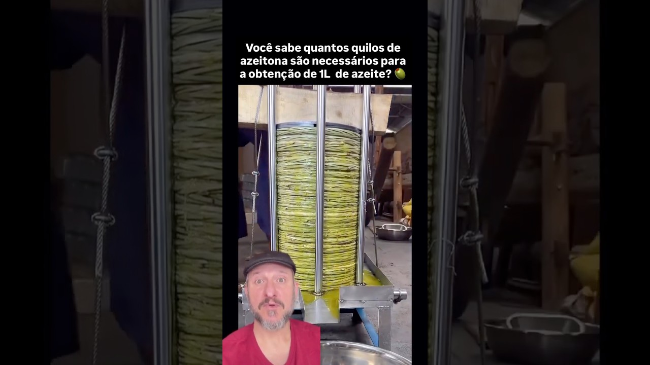 Quanto de azeitona para produzir 1L de azeite?