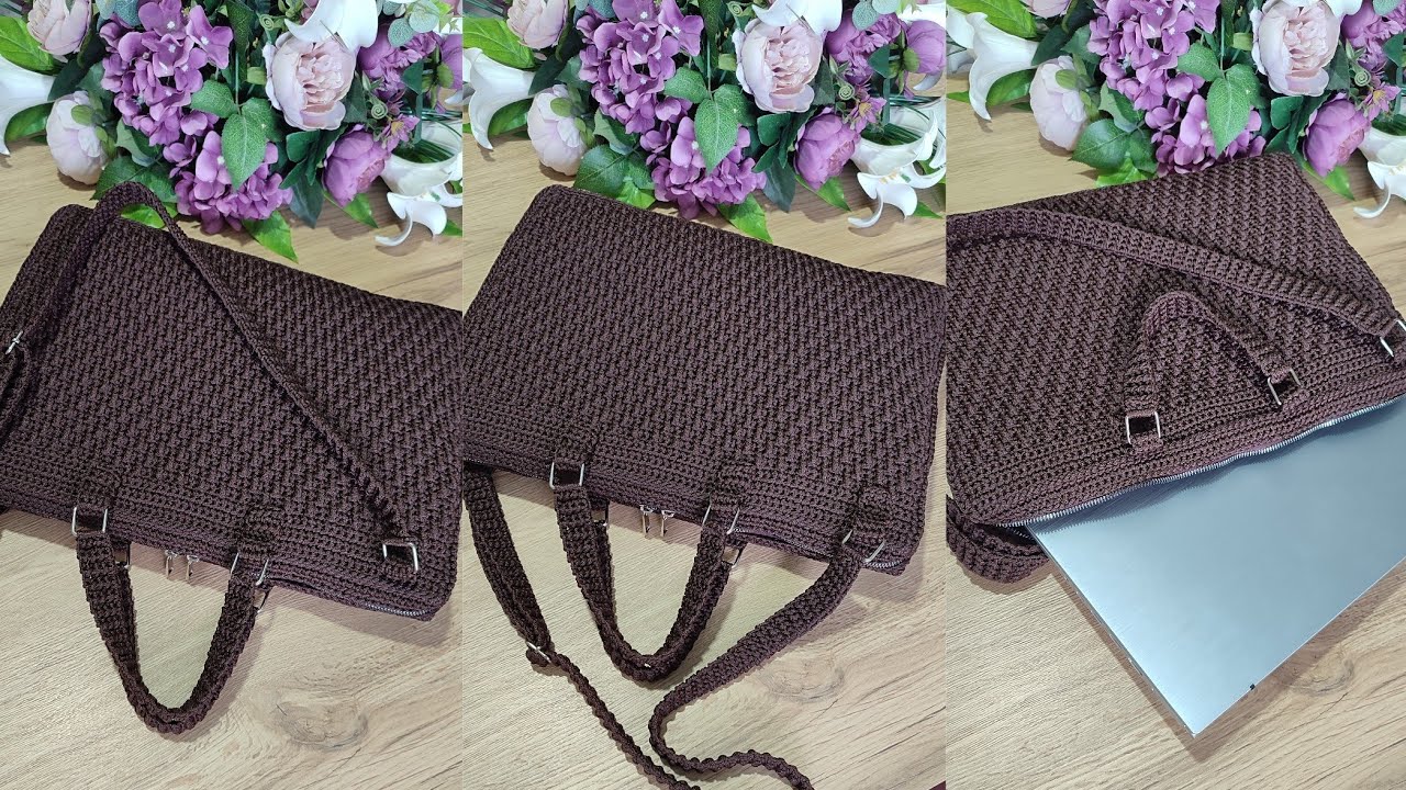 LAPTOP ÇANTASI tığ işi el örgüsü (CROCHET LAPTOP BAG) #laptopbag 