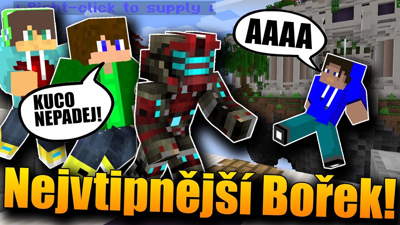 NEJVTIPNĚJ&Scaron;&Iacute; BOŘEK STAVITEL EVER!😂😂 Minecraft Bridge Builders w/@kucamc @J4nko2