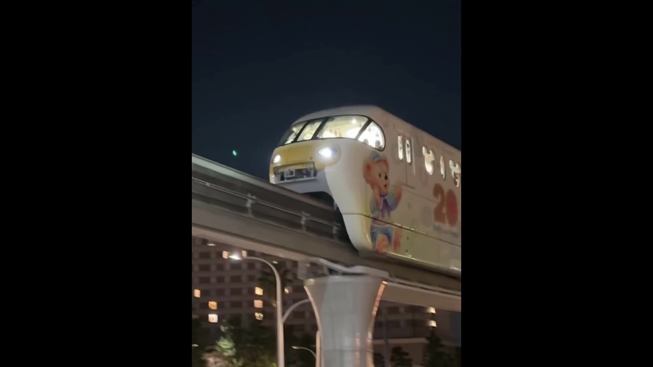 ディズニーモノレール🚝前面展望デンサイドステイション駅〜ベンサイドステイション駅めちゃくちゃモノレール最高😆#ディズニー #モノレール  #鉄道好きな人と繋がりたい 