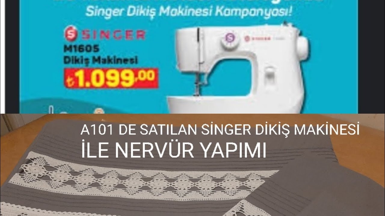 A101 de SATILAN SİNGER DİKİŞ MAKİNESİ İLE NERVÜR YAPIMI