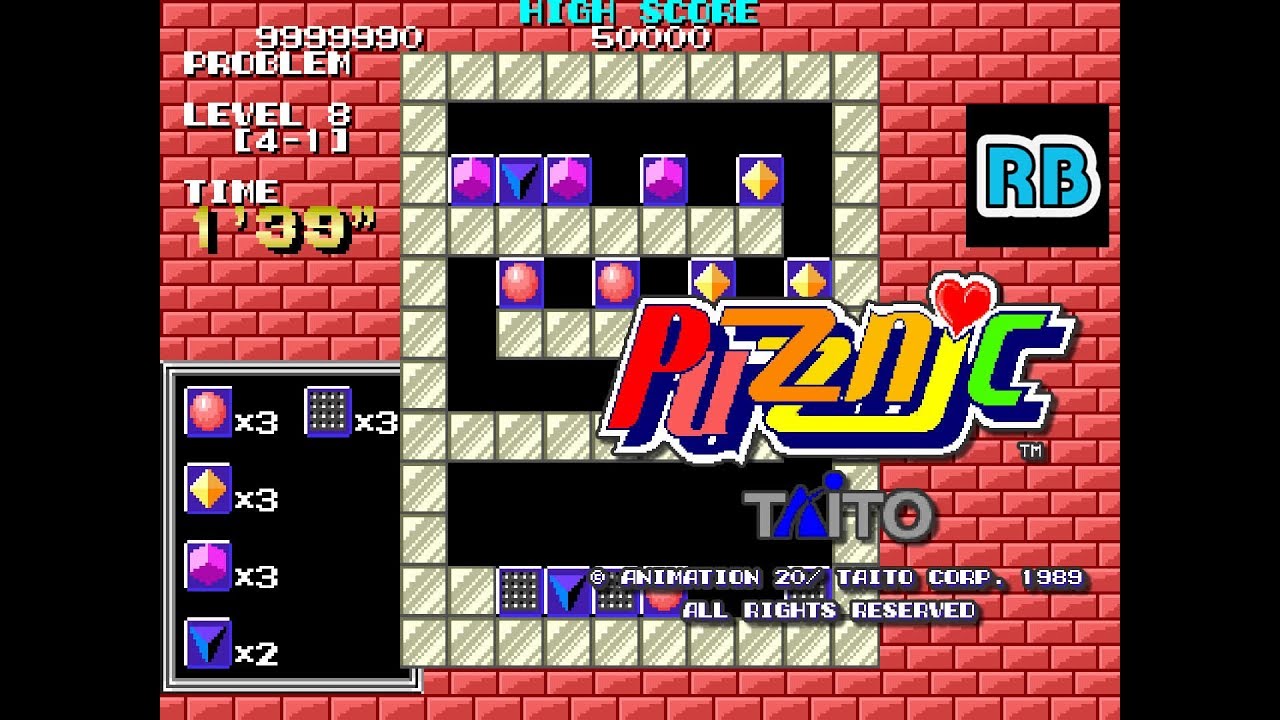 1989 [60fps] Puzznic 9999990pts