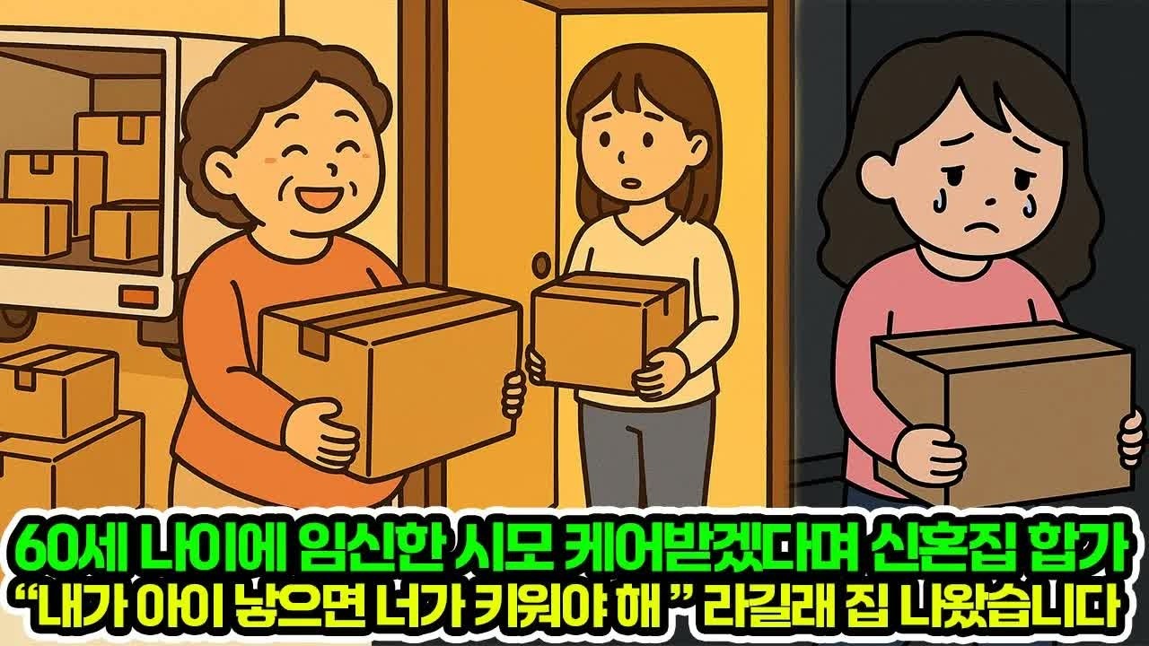 60세 나이에 임신한 시모 케어받겠다며 신혼집 한가하는데