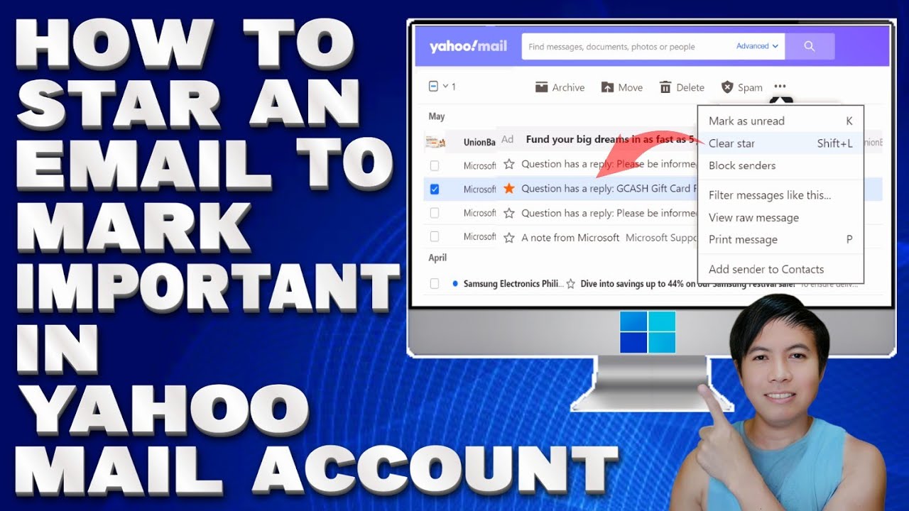 How To Star an Email To Mark Important in Yahoo Mail Account [Guide]
