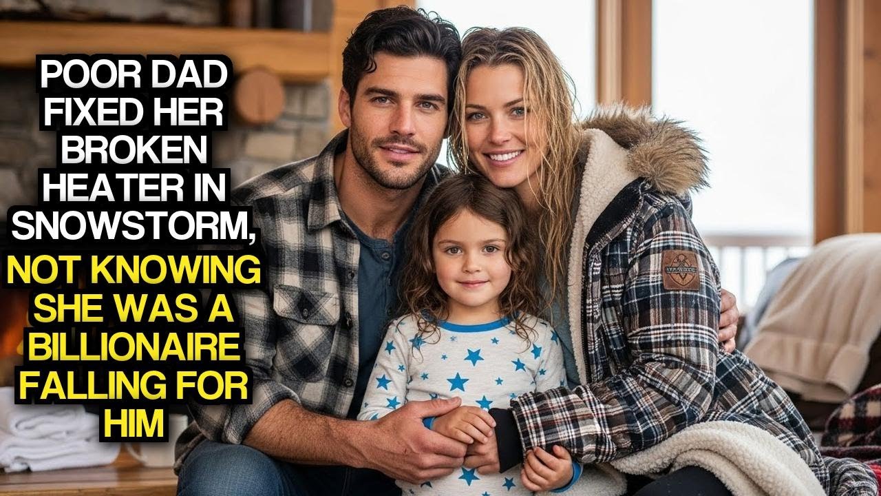 Poor Dad Fixed Her Broken Heater In Snowstorm, Not Knowing She Was A Billionaire Falling For Him