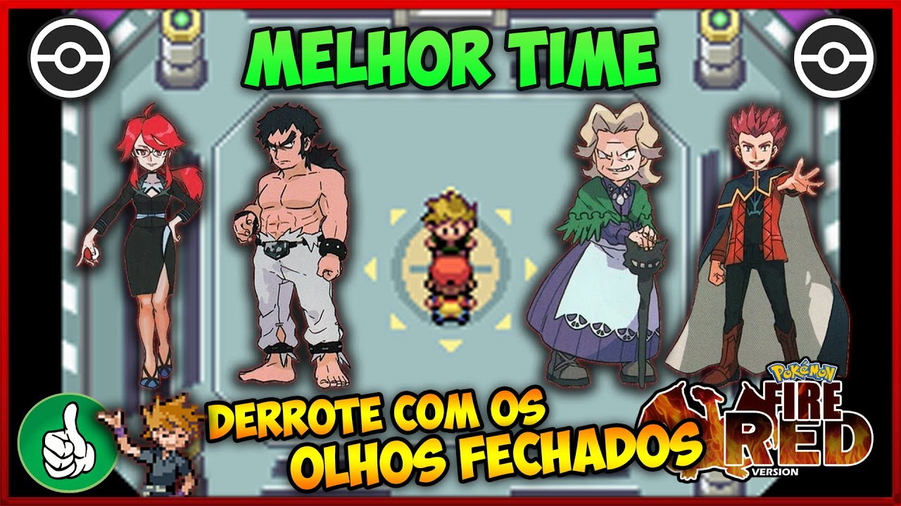 Melhor Time Para Kanto - Derrotar a Elite 4 Fácil - Fire Red / PokeMMO