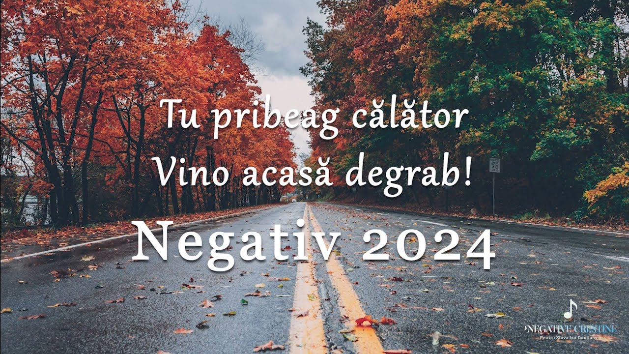 Tu pribeag calator azi te cheamă cu dor (Vino acasă degrab) Negativ Creștin 2024