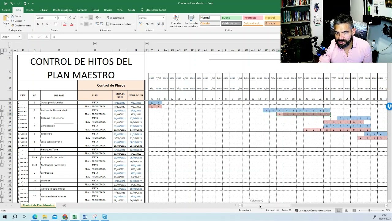 FORMATO DE CONTROL DE PLAN MAESTRO EXPLICADO. Descarga el excel y practica. Cesar Guzman Marquina
