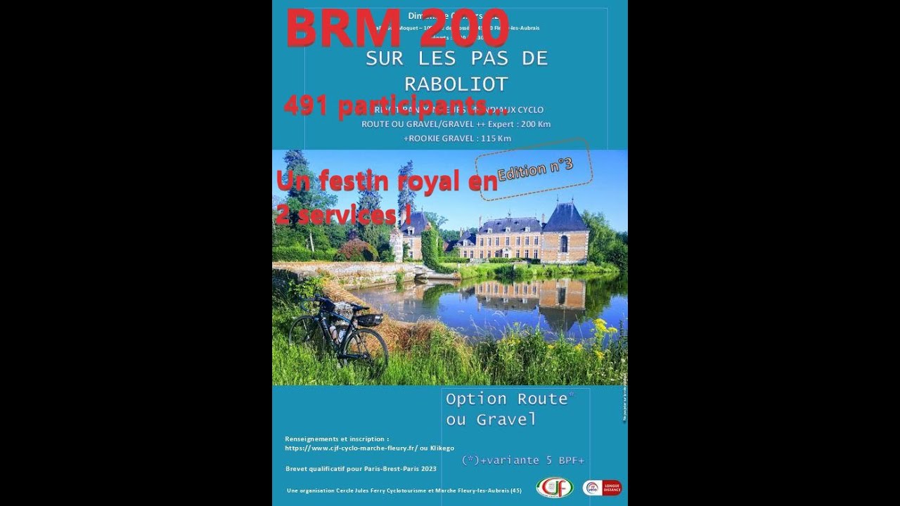 BRM 200 SUR LES PAS DE RABOLIOT : 3è édition mars 2023 : 491 participants !